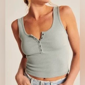Abercrombie & Fitch Ribbed Henley Tank